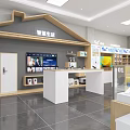 China Mobile 5G Plus Digital Store with Mobile Phone Displays and Modern Interior Counters