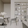 Modern Lounge Area Design With Comfortable Sofa Armchair Coffee Table And Bookshelves