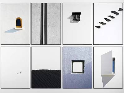 Architectural Details With Geometric Shapes Light And Shadow In Minimalist Design 3d model