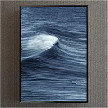 Abstract Blue Wave Decorative Painting For Interior Wall Decoration 3d model