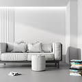 Modern double sofa 3d model