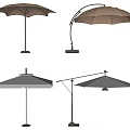 Various Outdoor Sunshade Canopies with Different Styles Colors and Stand Designs