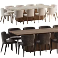 White And Dark Velvet Dining Chairs With Wooden Table For Modern Dining Space