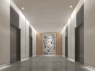 Elevator hall 3d model