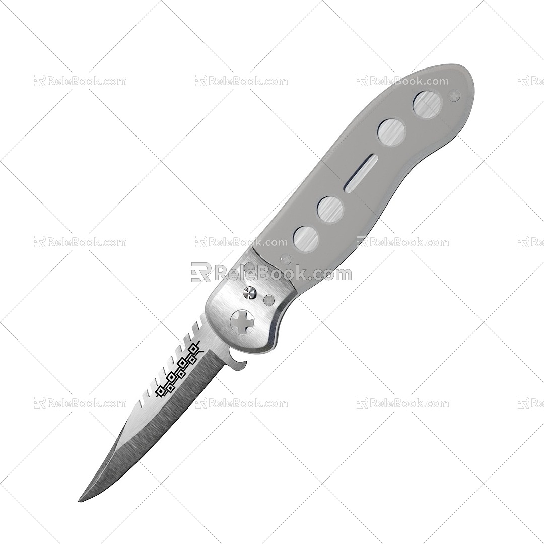 knife folding knife 3d model