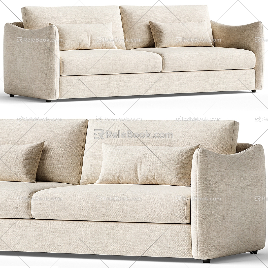 Kelsey double sofa sofa living room sofa 3d model