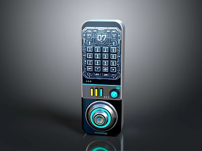 Modern Smart Electronic Lock With Digital Keypad Touchscreen Display And Camera 3d model