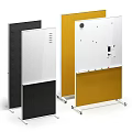 Modern Mobile Display Stands for Musical Instruments and Art Supplies in Black White Gold