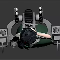 Anime Character With Black Hair Bun White Top Green Long Skirt And Dual Blades