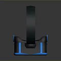 FITEVRUM Black And Blue VR Headset With Adjustable Head Strap Modern Design 3d model