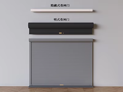 Concealed and Exposed Roller Shutter Security Door Design with Home Safety Features 3d model