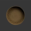 Handcrafted Woven Dinnerware Set With Brown Bowl And Geometric Patterns