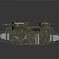 Realistic 3D Tank Model With Camouflage Paint Turret Tracks Number 10 And Antenna Design