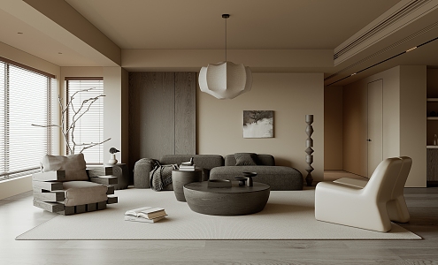 Quiet Living Room Ancient Home Living Room 3d model