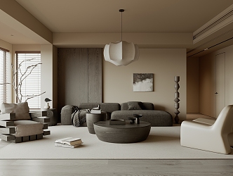 Quiet Living Room Ancient Home Living Room 3d model