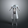 Modern Fashionable Costume Design With Long Coat Fitted Vest Matching Pants And Knee High Boots