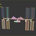 International Space Station Structure With Solar Panels And Support Modules