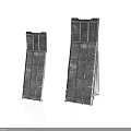 Sturdy Gray Metal Grid Structural Equipment with Two Different Size Frames