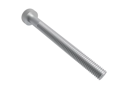 Stainless Steel Round Head Fully Threaded Bolt for Industrial Applications 3d model