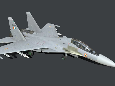Advanced Grey Fighter Jet Featuring Twin Engines Cockpit Aerodynamic Wings And Weapon Mounts 3d model