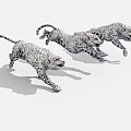 Modern leopard 3d model