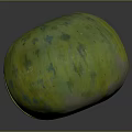 Fresh Cut Open Green Spotted Melon With Orange Flesh And Netted Texture