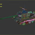 Blue Armored Military Tank With Long Cannon Tracks And Turret Design