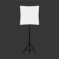 White Softbox on Black Tripod Stand for Photography Lighting in Dark Gray Background