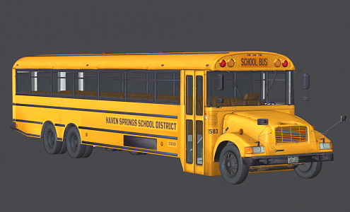 Modern School Bus 3d model