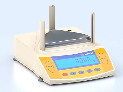 Industrial Electronic Balance with High Precision Digital Display Weighing Platform and Control Buttons 3d model