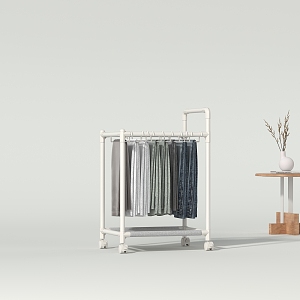 modern pants rack pants 3d model