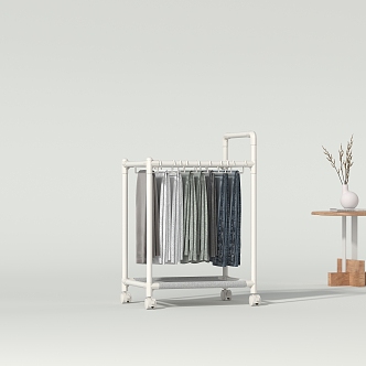 modern pants rack pants 3d model