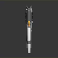 Detailed 3D Rendered Pistol Featuring Silver Barrel Black Grip And Metal Frame Design