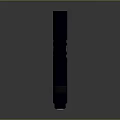 Black Cylindrical Tactical Weapon Component With Surface Markings On Dark Background 3d model