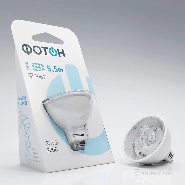 QOTOHO LED 5.5Set Bulb with 560lm GU5.3 220B Lighting Product 3d model 