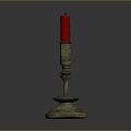 Candlestick Candle Copper Candlestick Classical Candlestick 3d model