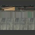 Worn Wooden Crate Filled With Used Daily Necessities And Storage Items