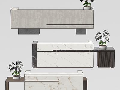 Modern Reception Desk Front Desk Combination model