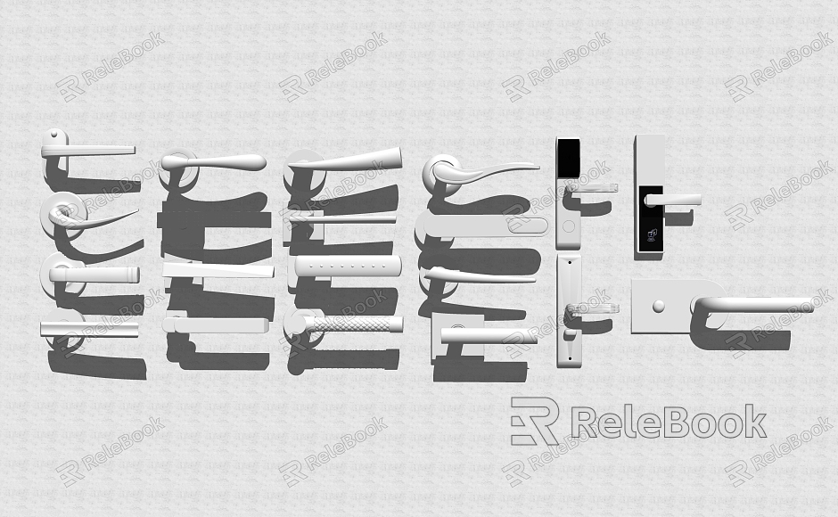 Modern door handle handle model