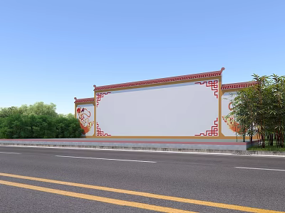 Municipal road 3d model