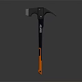 Black And Orange Axe With Ergonomic Handle Design For Outdoor Use Tools 3d model