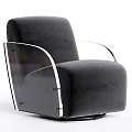 Modern Single Sofa Leisure Chair Armchair Acrylic Armchair 3d model