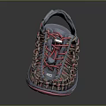 Comfortable Daily Necessity Sandals With Red Black Woven Straps And Reflective Soles