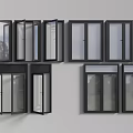 Modern Black Frame Casement Windows With Glass Panels In Open Closed Interior Design Styles