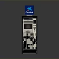 Chase ATM Machine With Blue Top Logo White Body And Digital Screen