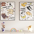 Children's Cartoon Decorative Painting Hanging Painting 3d model