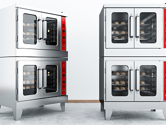 Double Oven Modern Oven Bakery 3d model