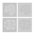 Decorative Laser Cut Rose Pattern Ceramic Tiles For Wall And Floor Design 3d model