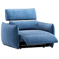 Modern Single Sofa With Reclining Function Multiple Colors And Comfortable Fabric Design 3d model