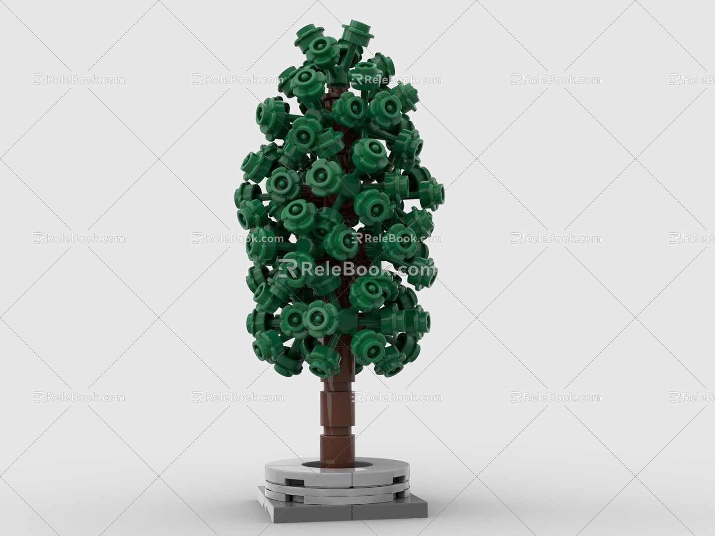 Lego Tree Plant Pine 3d model